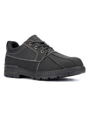 Xray Mens Comfort Round Toe Lug Sole Cosmo Lace-up Shoes Black Size 10M NWB